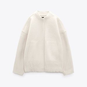 Zara wool felt bomber jacket size XS/S